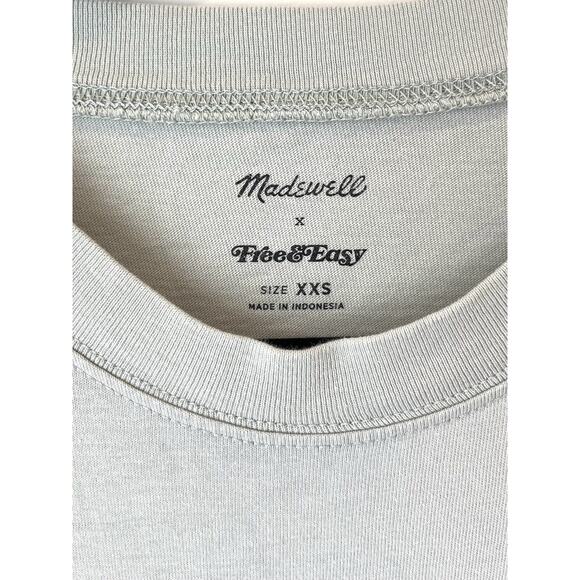 Madewell x Free & Easy Sunset Graphic Easy Crop Tee Size XXS Sage Mist Green - Picture 3 of 4